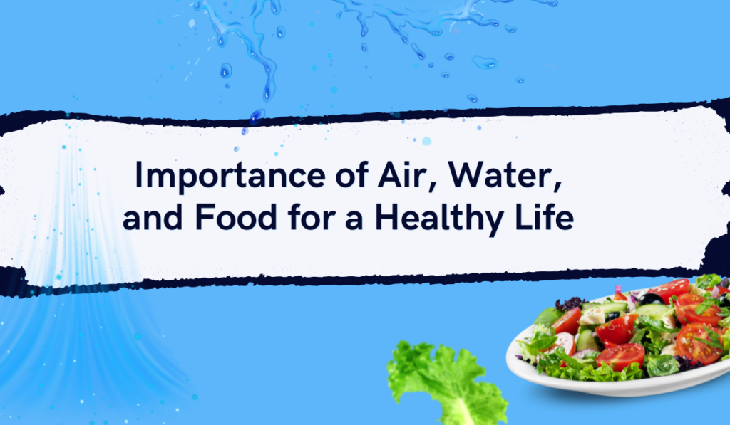 Importance of Air, Water, and Food for a Healthy Life